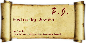 Povinszky Jozefa névjegykártya